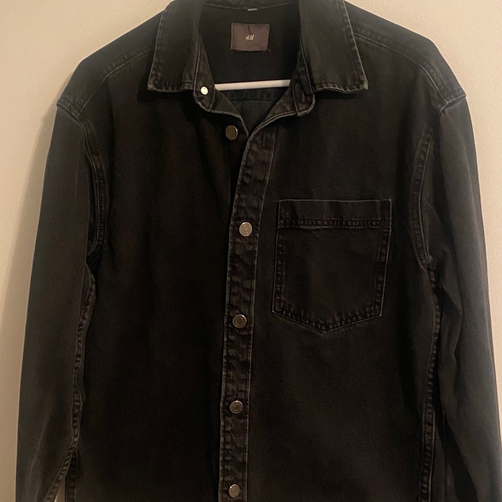 H&M Black Denim Button Down